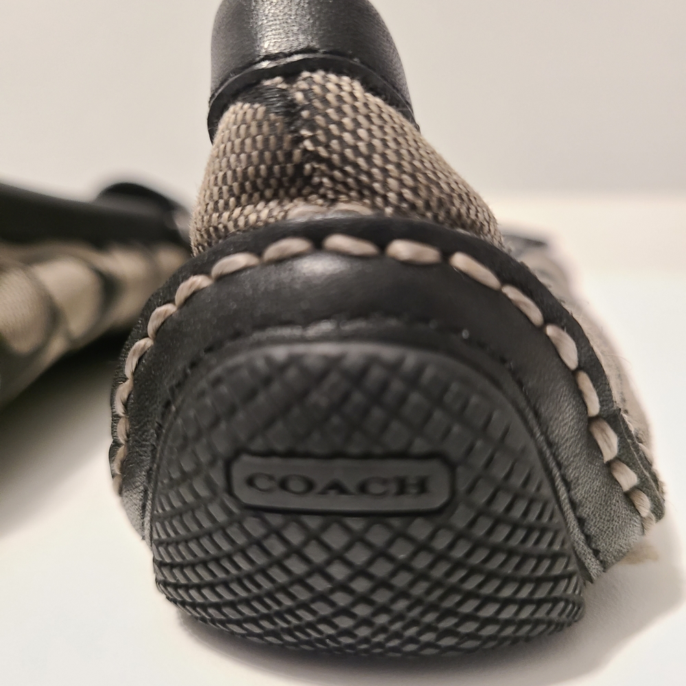 Coach Black and Gray Patterned Monogram Loafers W… - image 11